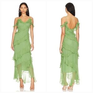 NWT House of Harlow 1960 Maxime Maxi Dress in Green, Size: M